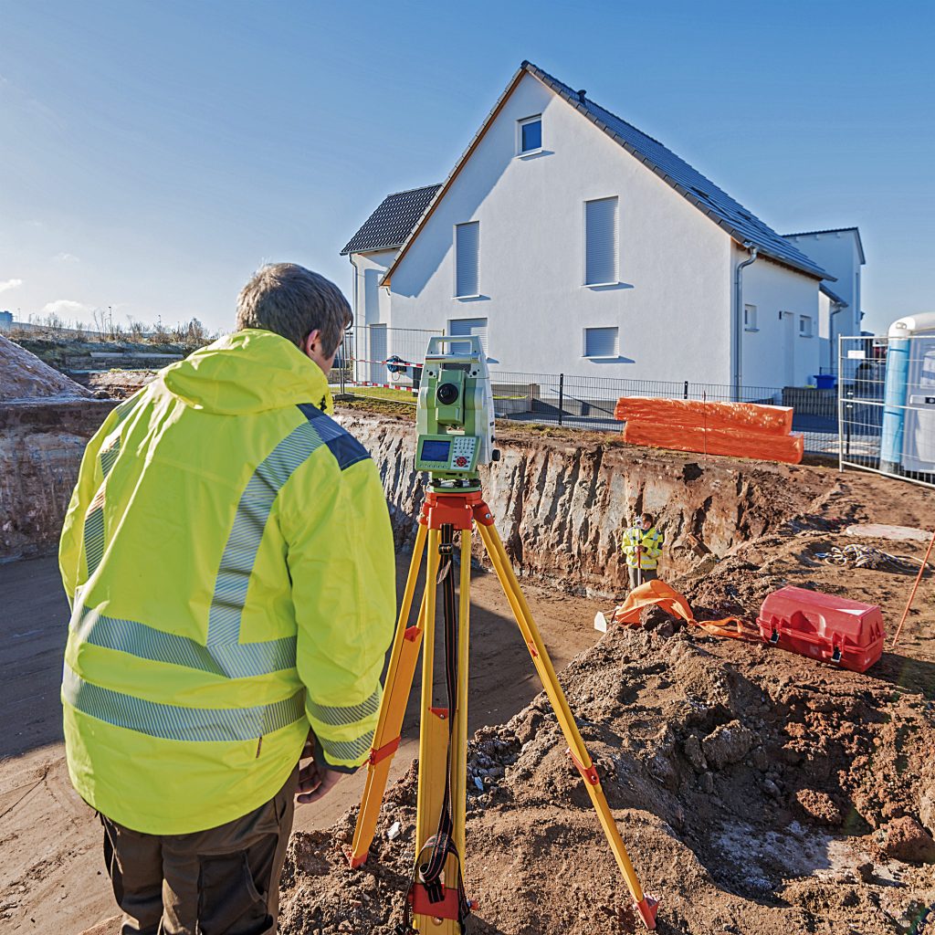 Vermessung einer Baugrube